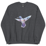 Load image into Gallery viewer, Unisex Crew Neck Sweatshirt Hummingbird Watercolour Artwork

