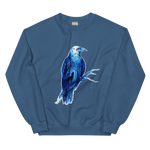 Load image into Gallery viewer, Unisex Crew Neck Sweatshirt Twilight Raven Watercolour Artwork
