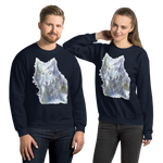 Load image into Gallery viewer, Unisex Crew Neck Sweatshirt Young Wolf Watercolour Artwork
