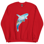 Load image into Gallery viewer, Unisex Crew Neck Sweatshirt Orca Killer Whale Watercolour Artwork
