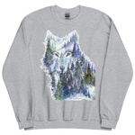 Load image into Gallery viewer, Unisex Crew Neck Sweatshirt Young Wolf Watercolour Artwork
