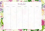 Load image into Gallery viewer, Floral Watercolour Weekly List Desk Pad
