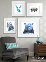 Load image into Gallery viewer, &quot;Oh Deer&quot; Watercolour Print collection

