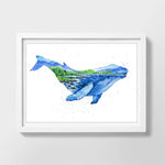 Load image into Gallery viewer, &quot;Humphrey the Humpback&quot; Whale Watercolour Print
