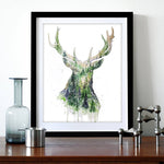 Load image into Gallery viewer, &quot;Red Tail&quot; Stag Watercolour Print
