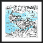Load image into Gallery viewer, Vancouver, BC Map - Watercolour Print
