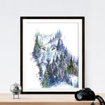 Load image into Gallery viewer, &quot;Young Wolf&quot; Watercolour Print
