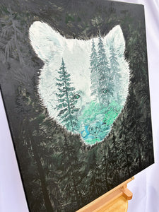 Ghost of the Rainforest -Spirit Bear Original Watercolor Painting