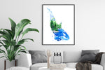 Load image into Gallery viewer, &quot;Kasatka&quot; Orca Whale - Spirit Animal Double Exposure Watercolour Print
