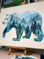 Load image into Gallery viewer, Mountain Bear - Original Watercolor Painting
