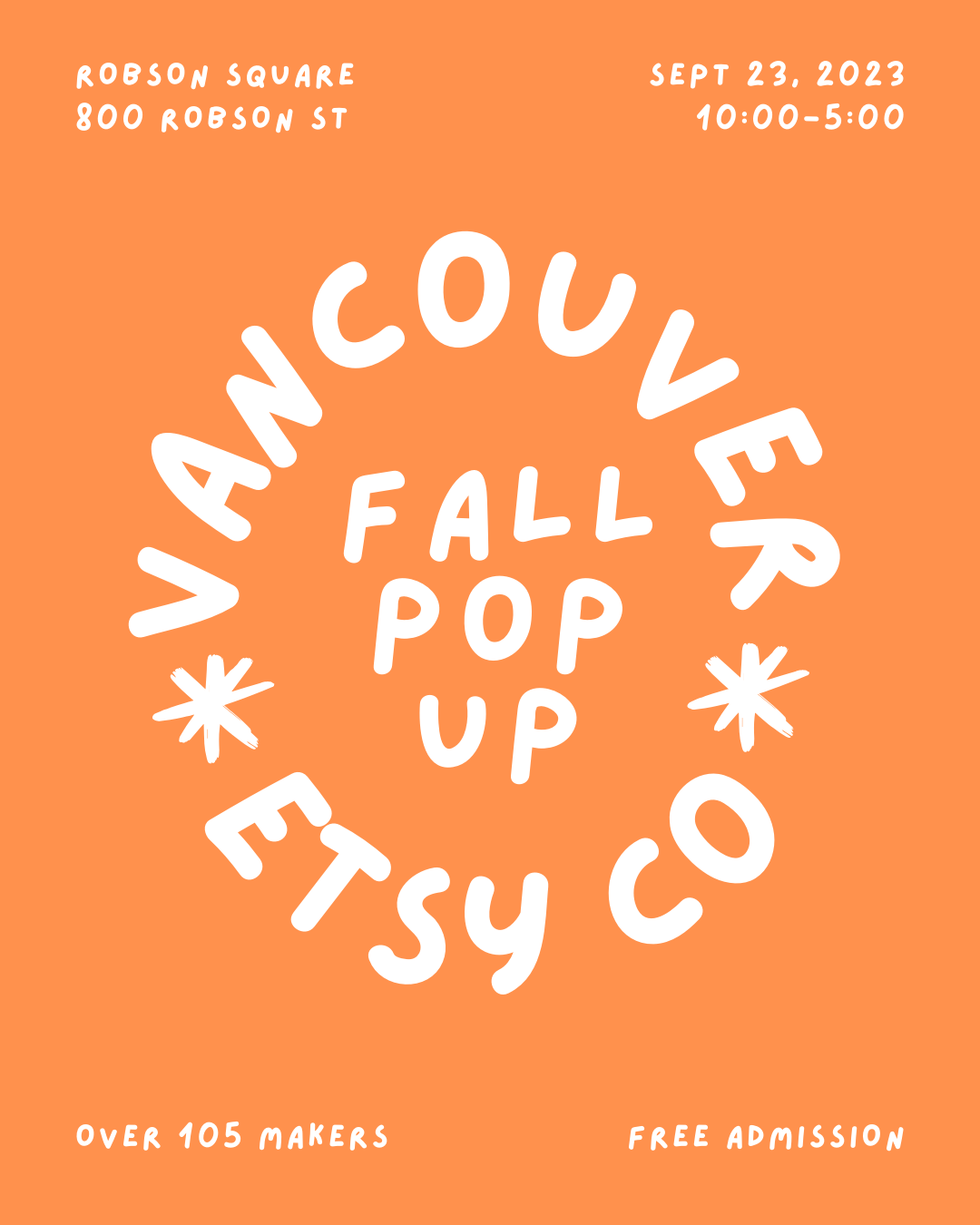 Vancouver Etsy Co Fall Pop Up at Robson Square