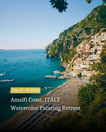 Load image into Gallery viewer, Amalfi Coast watercolor art painting retreat with Elena
