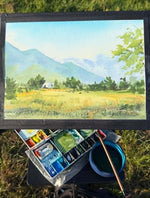 Load image into Gallery viewer, Mountains &amp; Trees in Watercolour 4-Week Course
