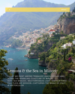 Load image into Gallery viewer, Amalfi Coast Italy watercolor art painting retreat with Elena
