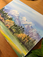 Load image into Gallery viewer, Golden Ears Mountains Original Watercolor Painting
