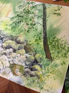 Whispering Creek  - Original Watercolor Painting