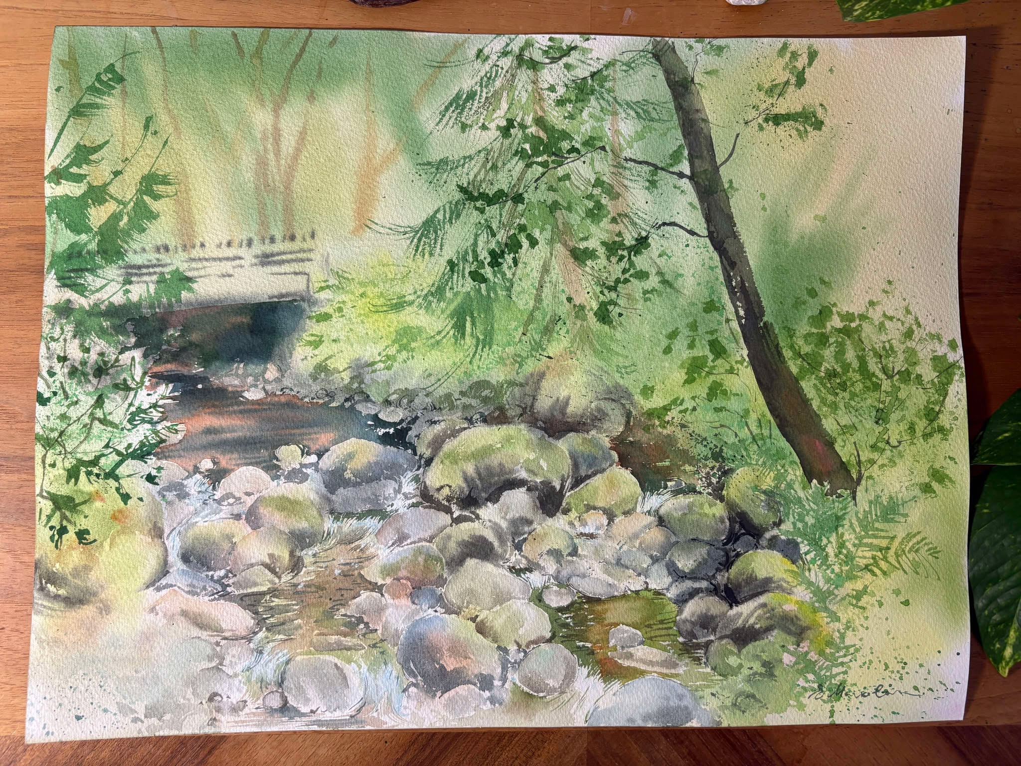 Whispering Creek  - Original Watercolor Painting