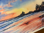 Load image into Gallery viewer, Tofino Sunset - Original Watercolor Demo Painting
