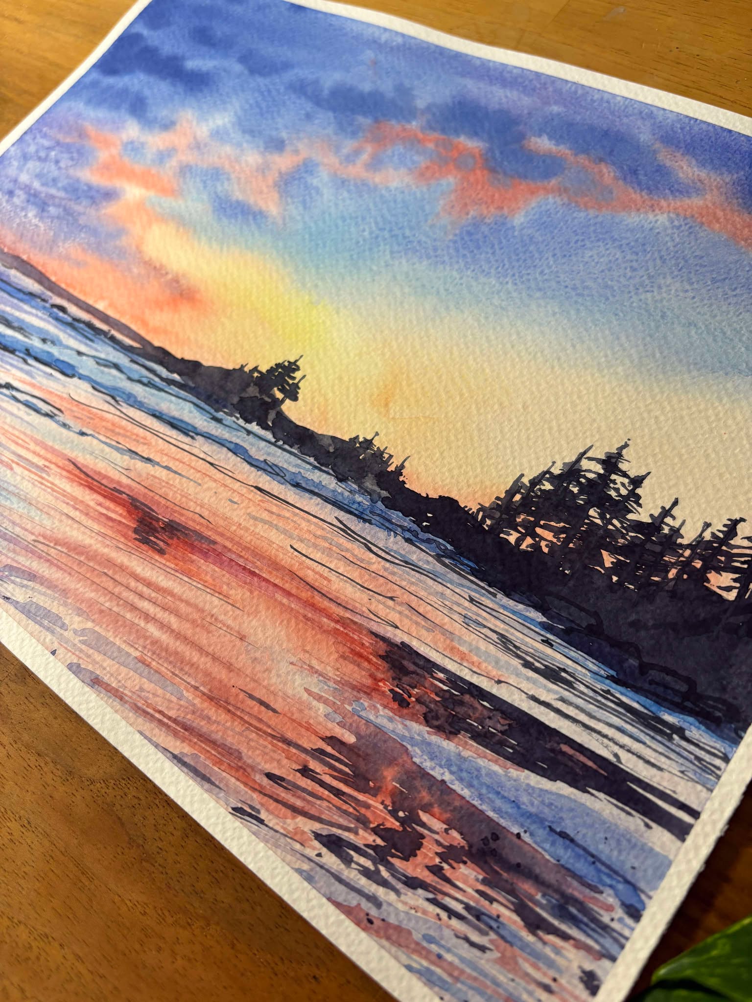 Tofino Sunset - Original Watercolor Demo Painting