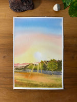 Load image into Gallery viewer, Morning Serenade - Sunrise Original Watercolor Painting
