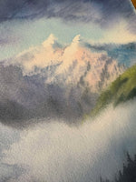 Load image into Gallery viewer, The Misty Lions - Original Watercolor Demo Painting
