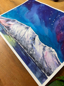 Celestial Reflections - Night Sky Original Watercolor Demo Painting