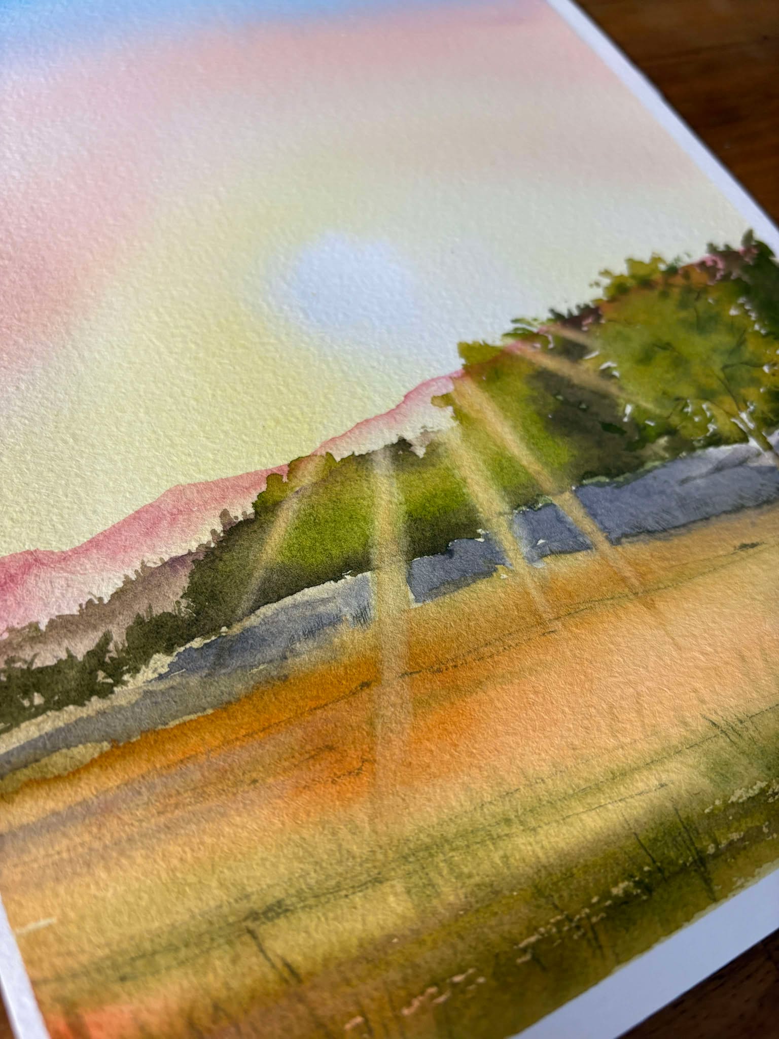 Morning Serenade - Sunrise Original Watercolor Painting