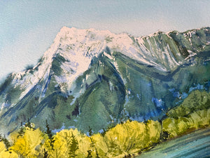 Mount Cheam Peak - Mountains Original Watercolor Painting