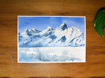 Load image into Gallery viewer, Crystal Peaks - Mountain Winter Original Watercolor Painting
