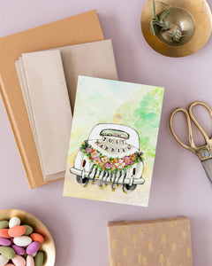 Just Married - Wedding Watercolour Card