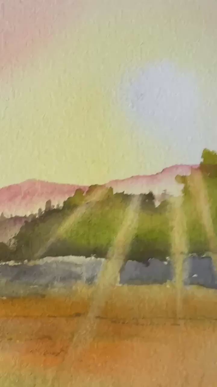 Morning Serenade - Sunrise Original Watercolor Painting