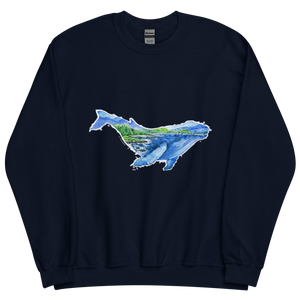 Unisex Crew Neck Sweatshirt Humpback Whale Watercolour Artwork