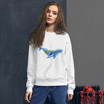 Load image into Gallery viewer, Unisex Crew Neck Sweatshirt Humpback Whale Watercolour Artwork
