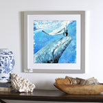 Load image into Gallery viewer, &quot;Under Water&quot; Mama and Baby Humpback Whales Original Watercolor Painting
