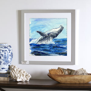 "Happy Humpy" Humpback Whales Original Watercolor Painting