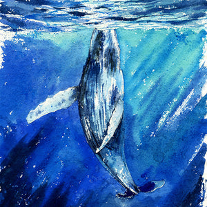 "The Way" Humpback Whale Original Watercolor Painting