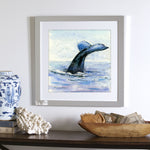 Load image into Gallery viewer, &quot;Hugo&quot; Humpback Whale Tail Original Watercolor Painting
