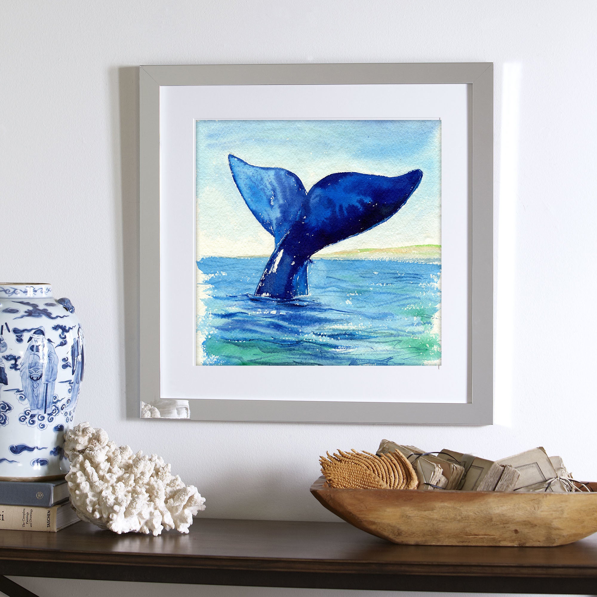"Aloha" Humpback Whale Tail Art-Print