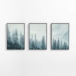 Load image into Gallery viewer, &quot;Misty Morning&quot; Misty Forest Watercolor Art - Set of 3 Prints
