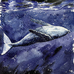 Load image into Gallery viewer, &quot;Shallow&quot; Humpback Whale Original Watercolor Painting
