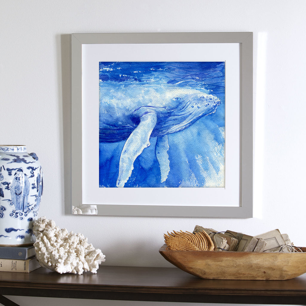 "Vava'u" Humpback Whale Calf Original Watercolor Painting