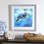 Load image into Gallery viewer, &quot;Curious&quot; Humpback Whale Calf Original Watercolor Painting
