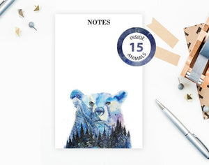 Pacific North West Animals Note Pad