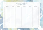 Load image into Gallery viewer, Watercolour Weekly List Desk Pad
