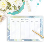 Load image into Gallery viewer, Watercolour Weekly List Desk Pad
