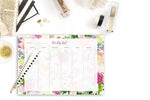Load image into Gallery viewer, Floral Watercolour Weekly List Desk Pad

