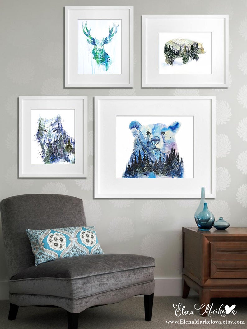 "Oh Deer" Watercolour Print collection
