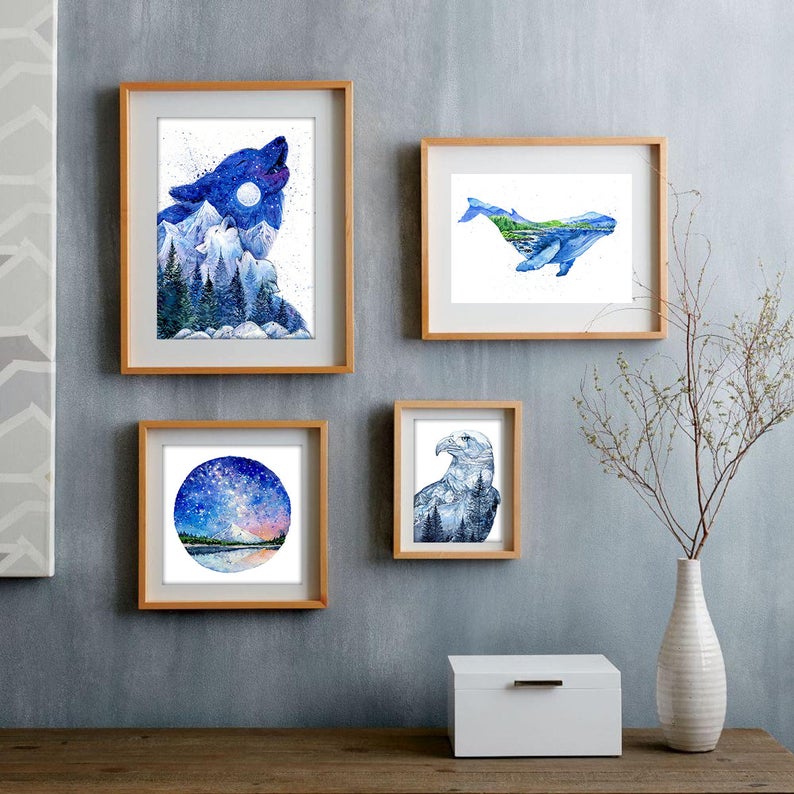 "Humphrey the Humpback" Whale Watercolour Print collection