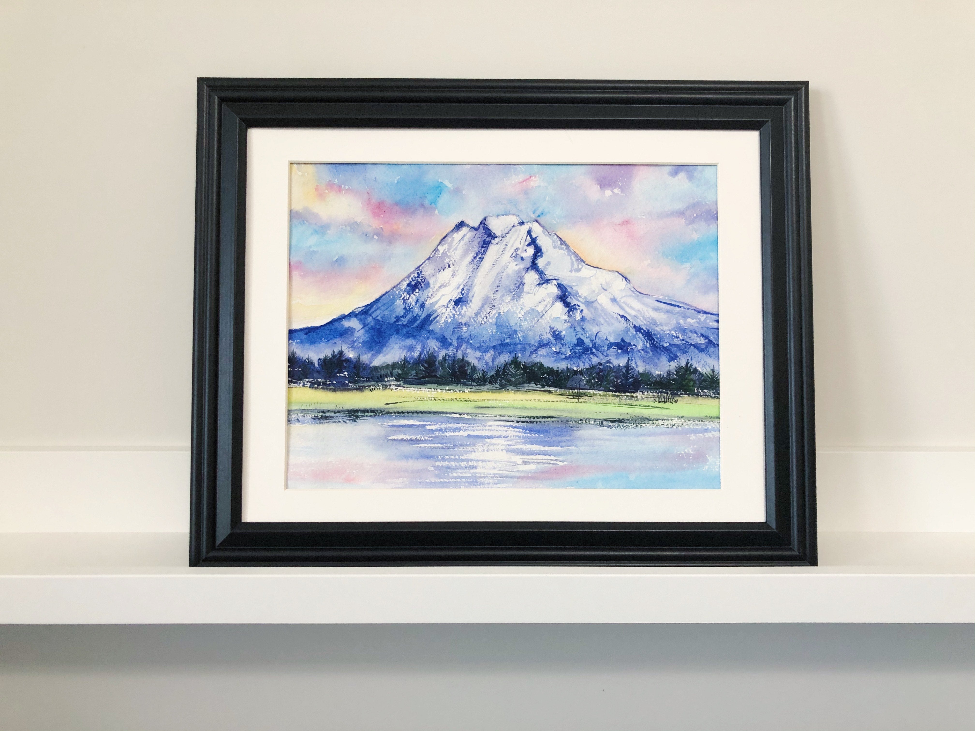 Mount Adams - Original Watercolour Mountain Painting