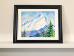 Load image into Gallery viewer, Mount Baker Original Watercolour Mountain Landscape Painting
